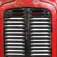 Vidaxl Barový stůl traktor z mangovníkového dřeva červený 60x150x107cm