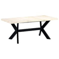 shumee Jídelní stůl bílý 180 x 90 x 75 cm masivní mangovníkové dřevo