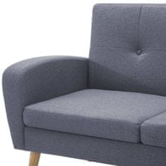 Greatstore Rohová sedačka s textilním čalouněním 186x136x79 cm světle šedá