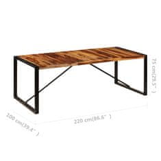 shumee Jídelní stůl 220 x 100 x 75 cm masivní sheeshamové dřevo