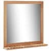 VidaXL Koupelnové zrcadlo 60x12x62 cm s rámem z ořechového dřeva
