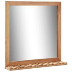 shumee VidaXL Koupelnové zrcadlo 60x12x62 cm s rámem z ořechového dřeva