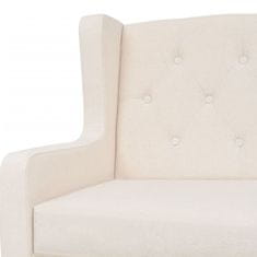shumee 2dílná sedací souprava textilní čalounění krémově bílá