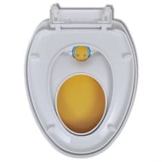 Greatstore WC sedátka s funkcí pomalého sklápění 2 ks bílo-žlutá plastová