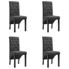 Vidaxl Jídelní židle 4 ks tmavě šedé textil