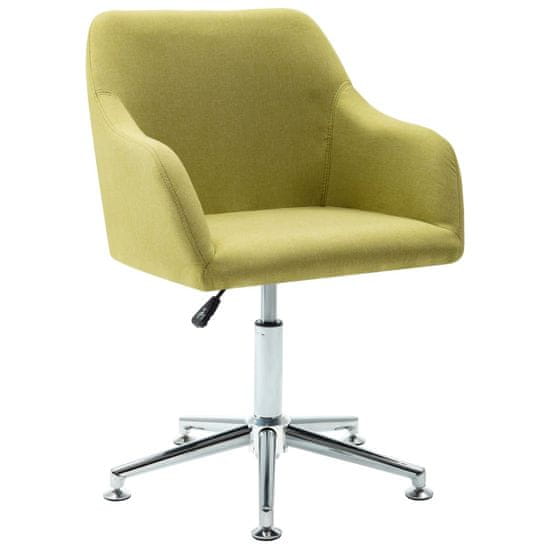 Greatstore Otočná kancelářská židle, zelená, látka
