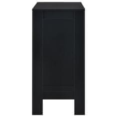 Greatstore Barový stůl s regálem černý 110 x 50 x 103 cm
