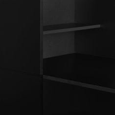 shumee Barový stůl se skříní černý 115 x 59 x 200 cm
