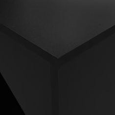 Greatstore Barový stůl se skříní černý 115 x 59 x 200 cm