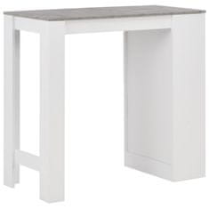 shumee Barový stůl s regálem bílý 110 x 50 x 103 cm