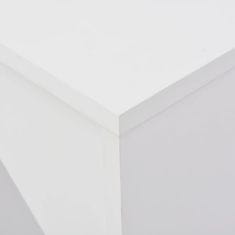 Vidaxl Barový stůl s pohyblivým regálem bílý 138 x 39 x 110 cm