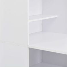 Vidaxl Barový stůl se skříní bílý 115 x 59 x 200 cm