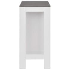 Vidaxl Barový stůl s regálem bílý 110 x 50 x 103 cm