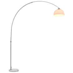 Greatstore Klenutá lampa 60 W stříbrná E27 200 cm