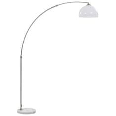 Vidaxl Klenutá lampa 60 W stříbrná E27 200 cm