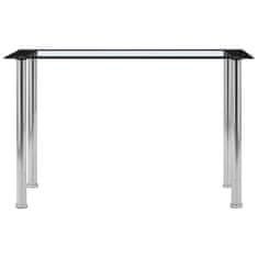 shumee Jídelní stůl černo-průhledný 120 x 60 x 75 cm tvrzené sklo
