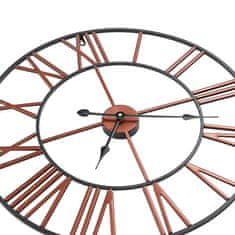 Petromila Nástěnné hodiny kovové 58 cm červené