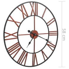 Petromila Nástěnné hodiny kovové 58 cm červené