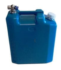 Plastový kanystr na vodu s kovovým kohoutkem modrý, objem 10 litrů