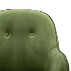Greatstore Houpací židle světle zelená samet