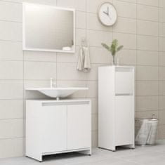 Greatstore 3dílný set koupelnového nábytku bílý dřevotříska