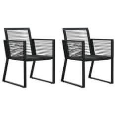 Petromila Zahradní židle 2 ks černé PVC ratan