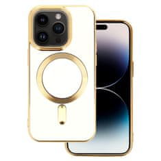 IZMAEL Stylové pouzdro Magsafe - Apple iPhone 11 - Bílá/Zlatá KP25482