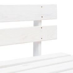 Petromila Zahradní lavice z palet dřevo bílá