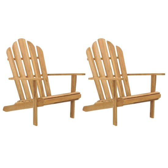 Greatstore Zahradní židle Adirondack 2 ks masivní teakové dřevo