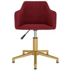 Vidaxl Otočná kancelářská židle, vínově červená, čalouněná sametem