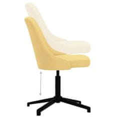 shumee Otočná kancelářská židle žlutá textil