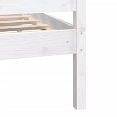 Greatstore Rám postele bílý masivní dřevo 120 x 190 cm Small Double