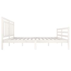 Greatstore Rám postele bílý masivní dřevo 140 x 200 cm