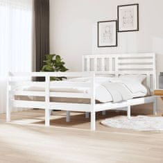 Greatstore Rám postele bílý masivní dřevo 120 x 200 cm