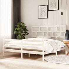 Greatstore Rám postele bílý masivní dřevo 180 x 200 cm Super King