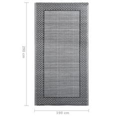 Greatstore Venkovní koberec šedý 190 x 290 cm PP