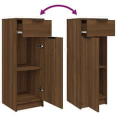 shumee 3dílná sada koupelnových skříněk hnědý dub kompozitní dřevo