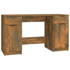 Greatstore Psací stůl s boční skříňkou kouřový dub kompozitní dřevo