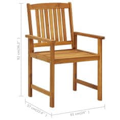 Petromila Režisérské židle 4 ks masivní akáciové dřevo