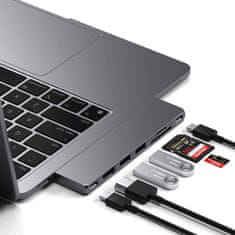 Satechi Pro Hub Slim - adaptér pro Macbook Air a Pro M1 M2, tmavě šedý