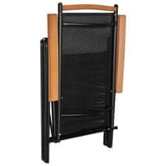 Petromila Skládací zahradní židle 6 ks textilen černé