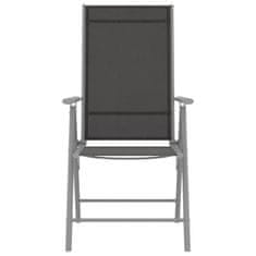 Vidaxl Skládací zahradní židle 4 ks textilen černé