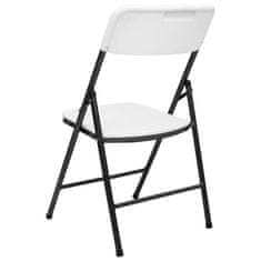 Greatstore Skládací zahradní židle 4 ks HDPE bílé