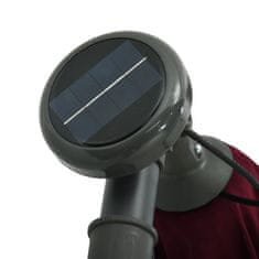Greatstore Konzolový slunečník s LED světly a ocelovou tyčí vínový