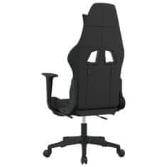 shumee Herní židle s podnožkou černá a taupe textil