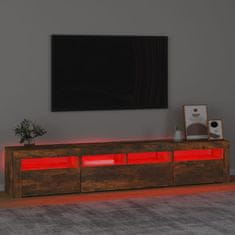 Vidaxl TV skříňka s LED osvětlením kouřový dub