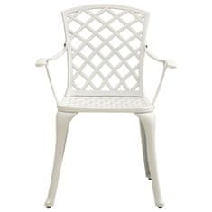 Vidaxl Zahradní židle 6 ks litý hliník bílé