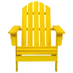 Petromila Zahradní židle Adirondack masivní jedlové dřevo žluté