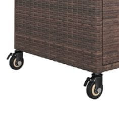 Greatstore Barový vozík se zásuvkou hnědý 100 x 45 x 97 cm polyratan