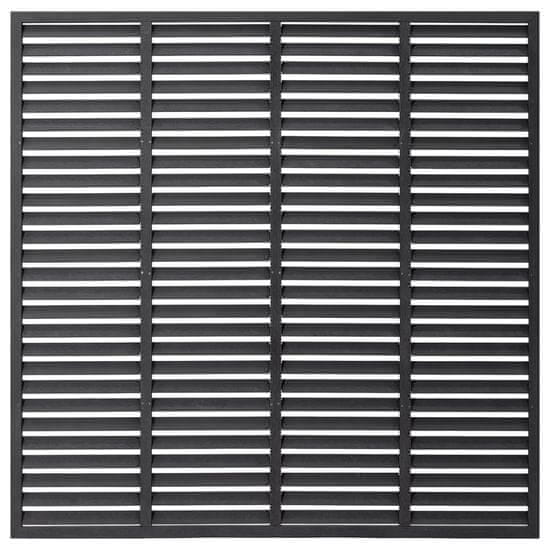Vidaxl Lamelový plot WPC 180 x 180 cm šedý